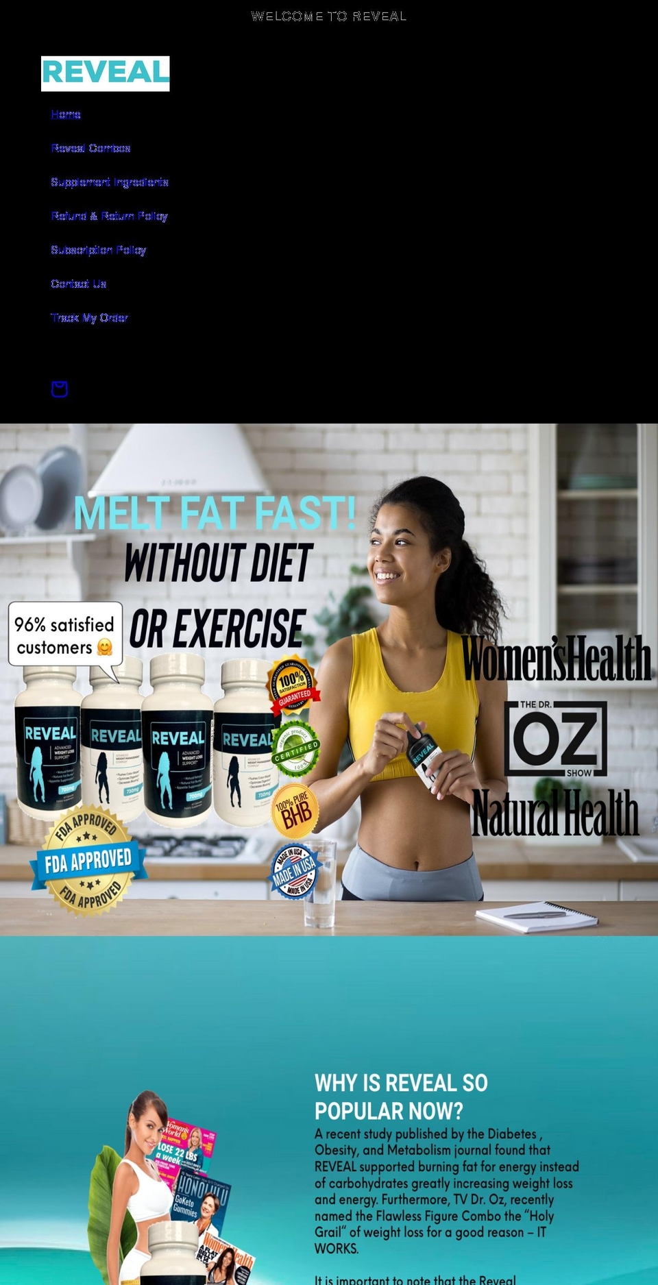 revealls.com shopify website screenshot