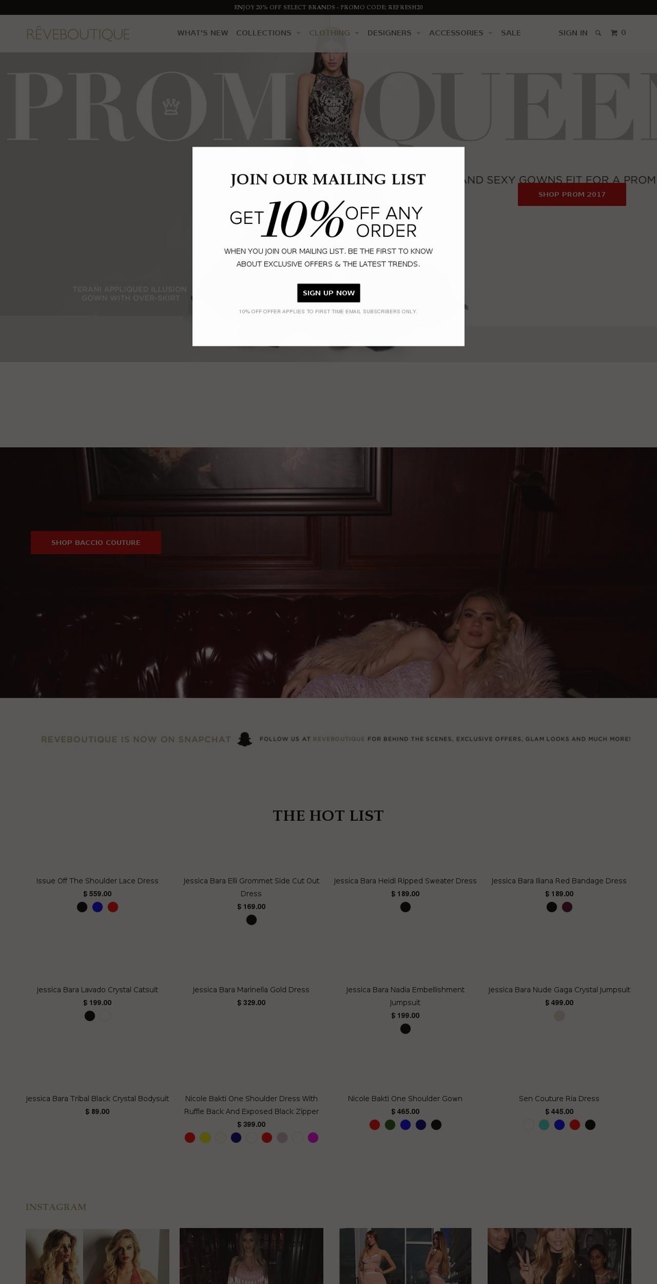 reveboutique.net shopify website screenshot