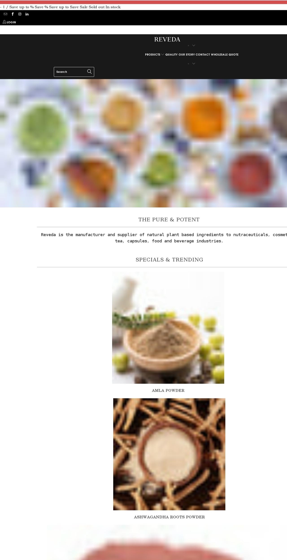 reveda.com shopify website screenshot