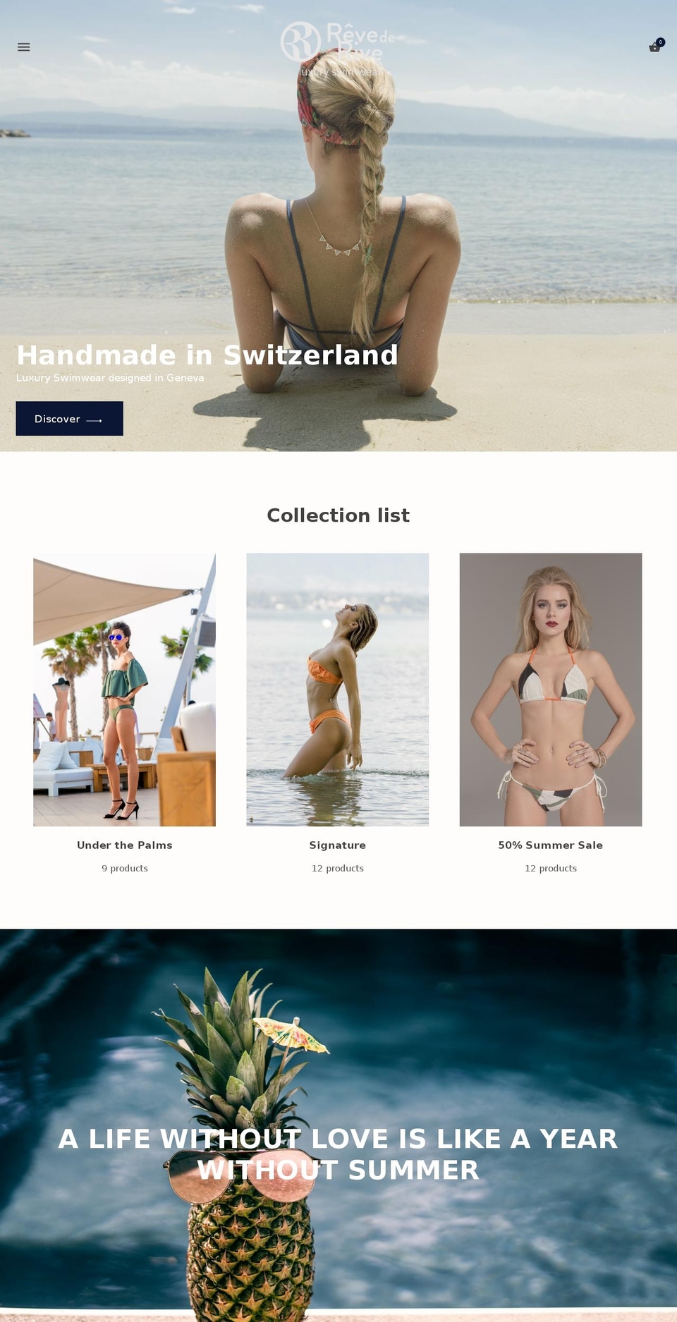 revederiveswimwear.com — Shopify storefront screenshot