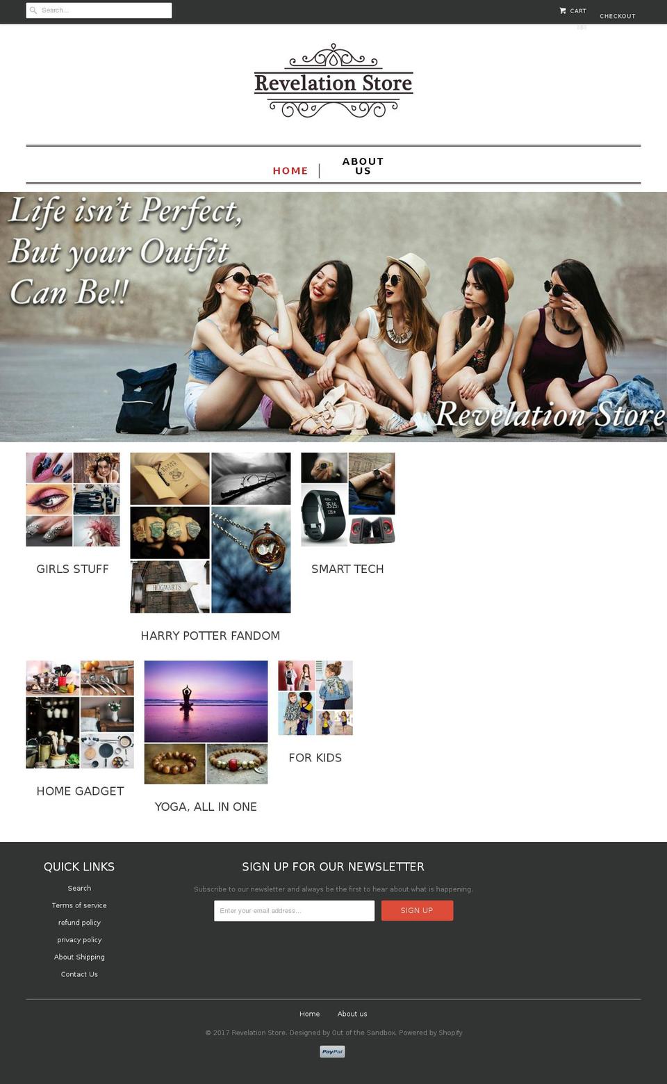 revelationstore.com shopify website screenshot
