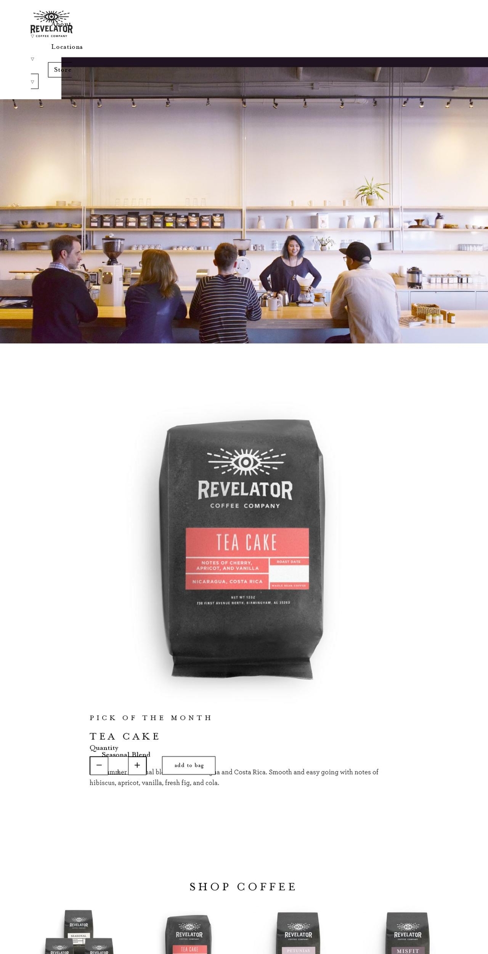 revelator Shopify theme site example revelatorcoffee.com