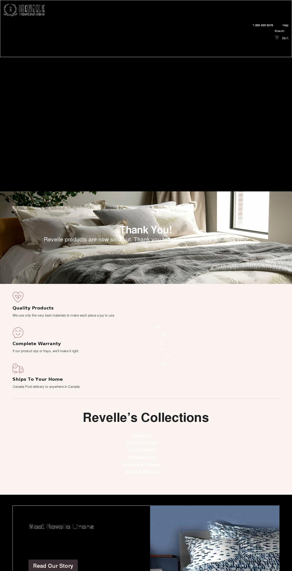 revellelinens.com shopify website screenshot
