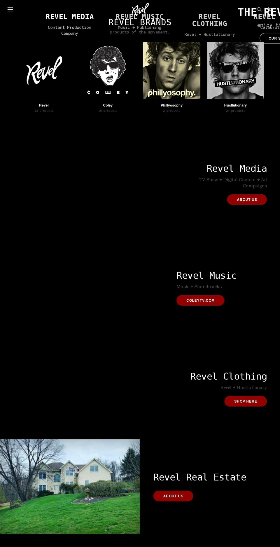 revelutionary.com shopify website screenshot