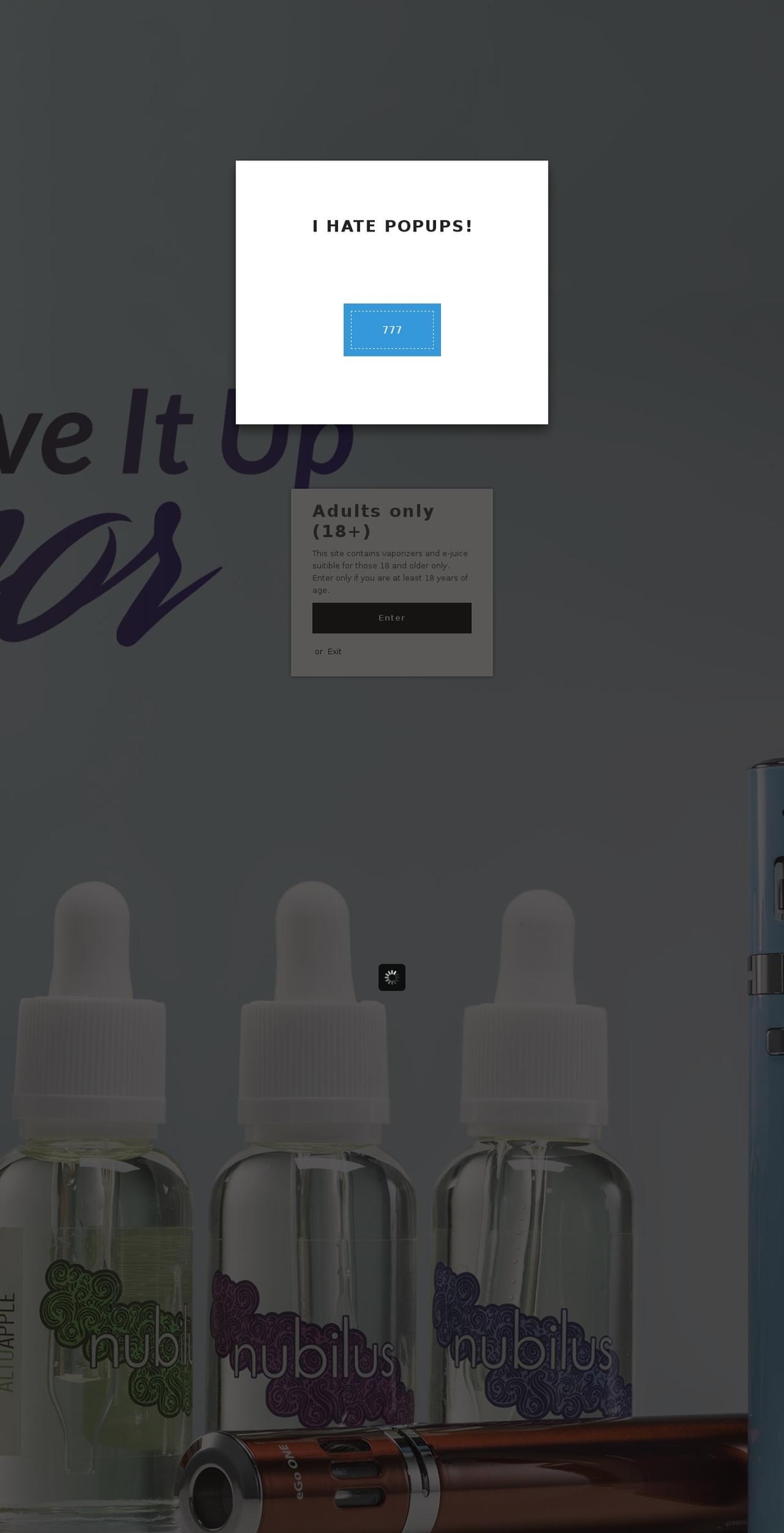 revelvapors.com shopify website screenshot