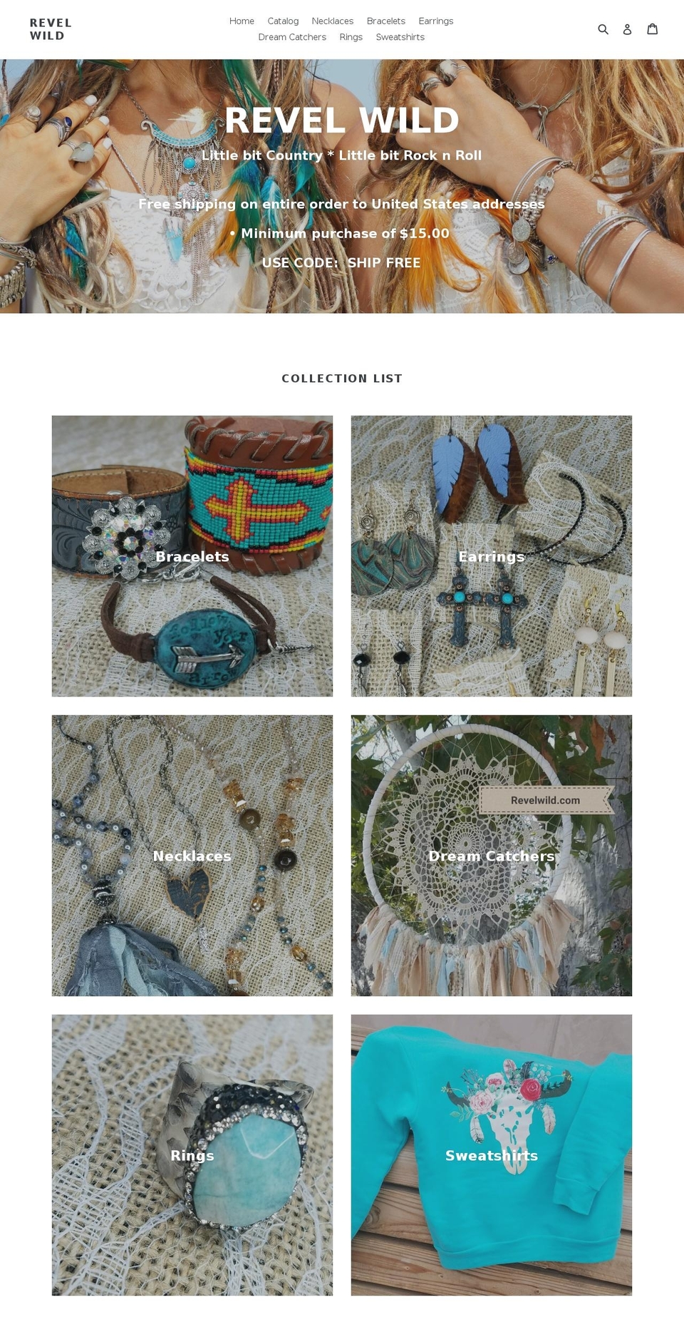 revelwild.com shopify website screenshot