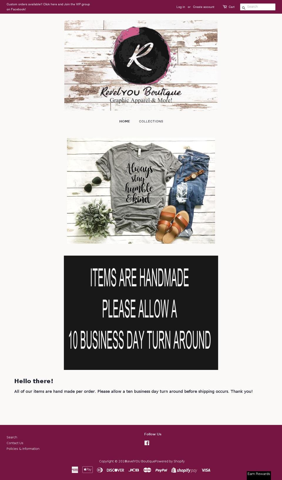 revelyouboutique.com — Shopify storefront screenshot