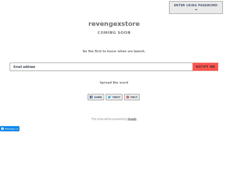 revengexstore.com — Shopify storefront screenshot