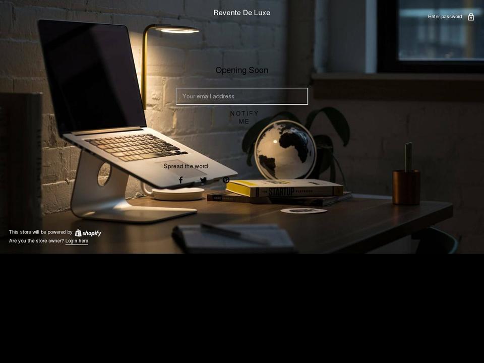 revente-de-luxe.myshopify.com shopify website screenshot