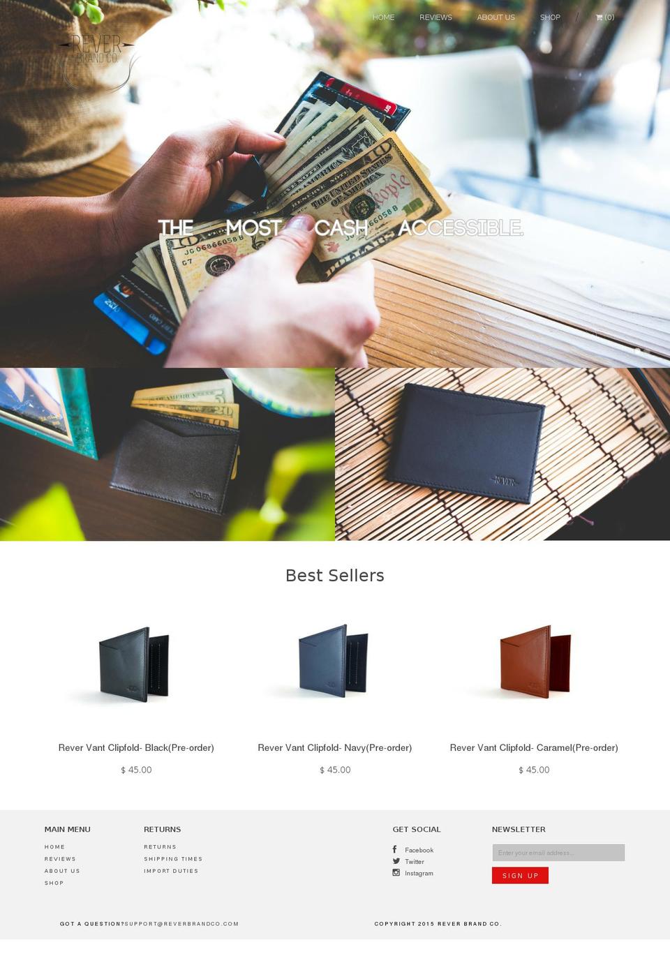 reverbrandco.com shopify website screenshot