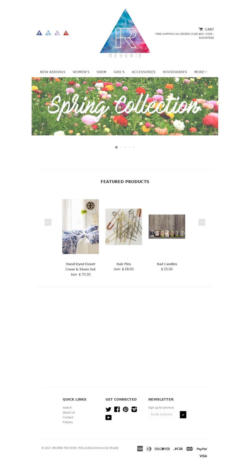 Solo - update Shopify theme site example reverie-theshop.com