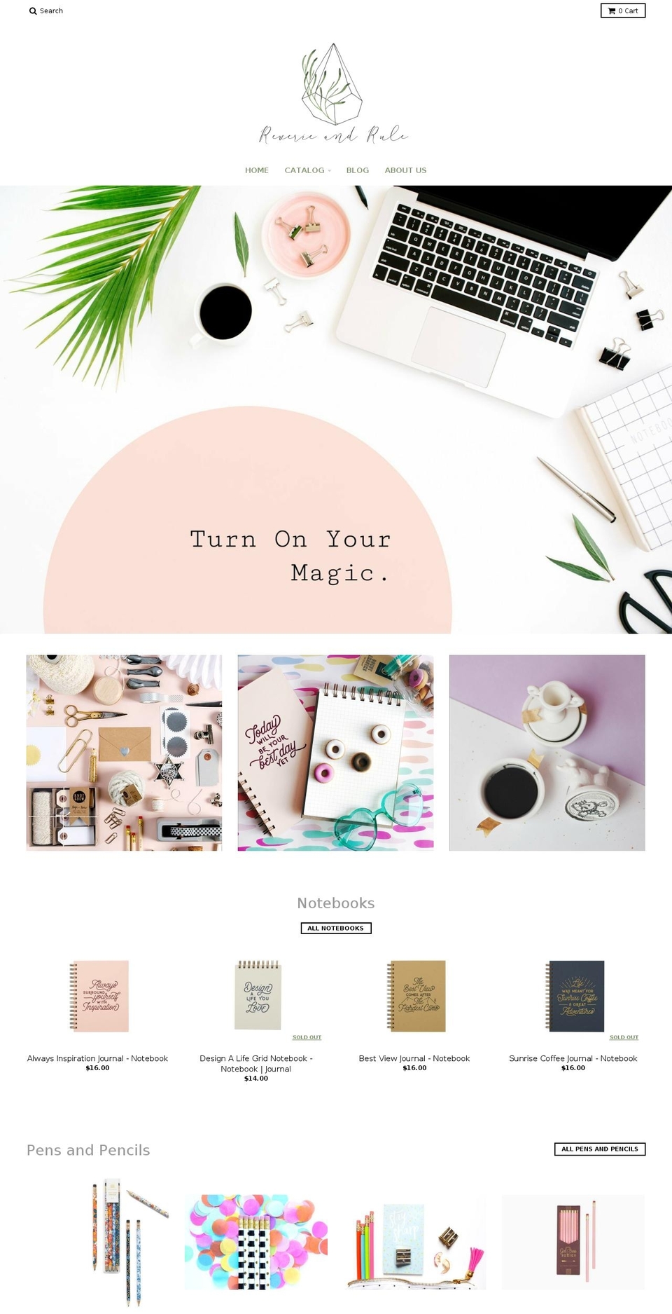 reverieandrule.com — Shopify storefront screenshot