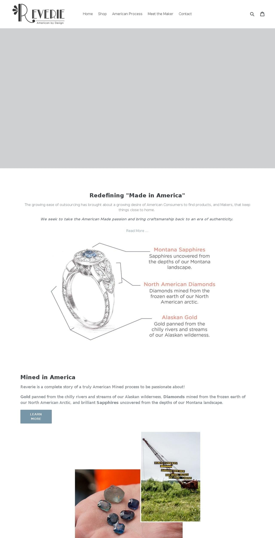 reveriejewelry.us shopify website screenshot