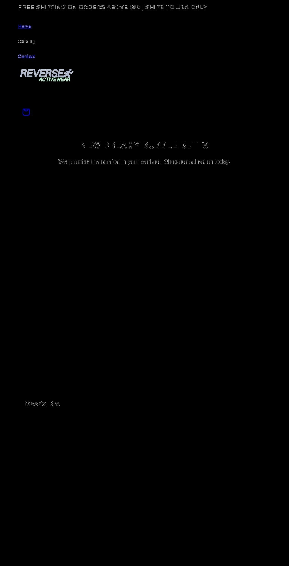 reverseactivewear.com — Shopify storefront screenshot
