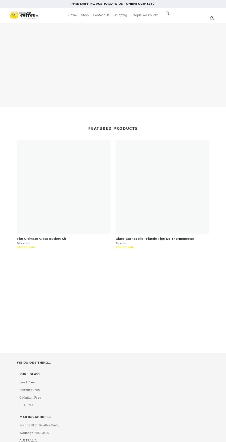 reversecoffeeco.com shopify website screenshot