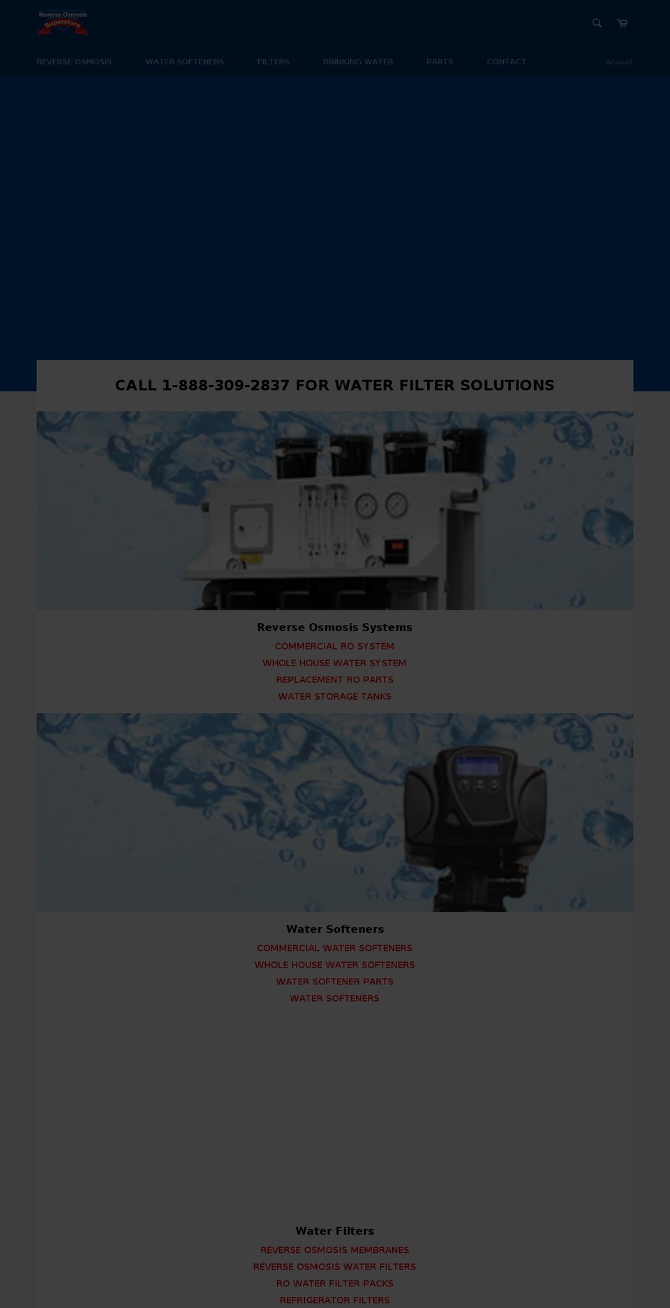 reverseosmosis.com shopify website screenshot