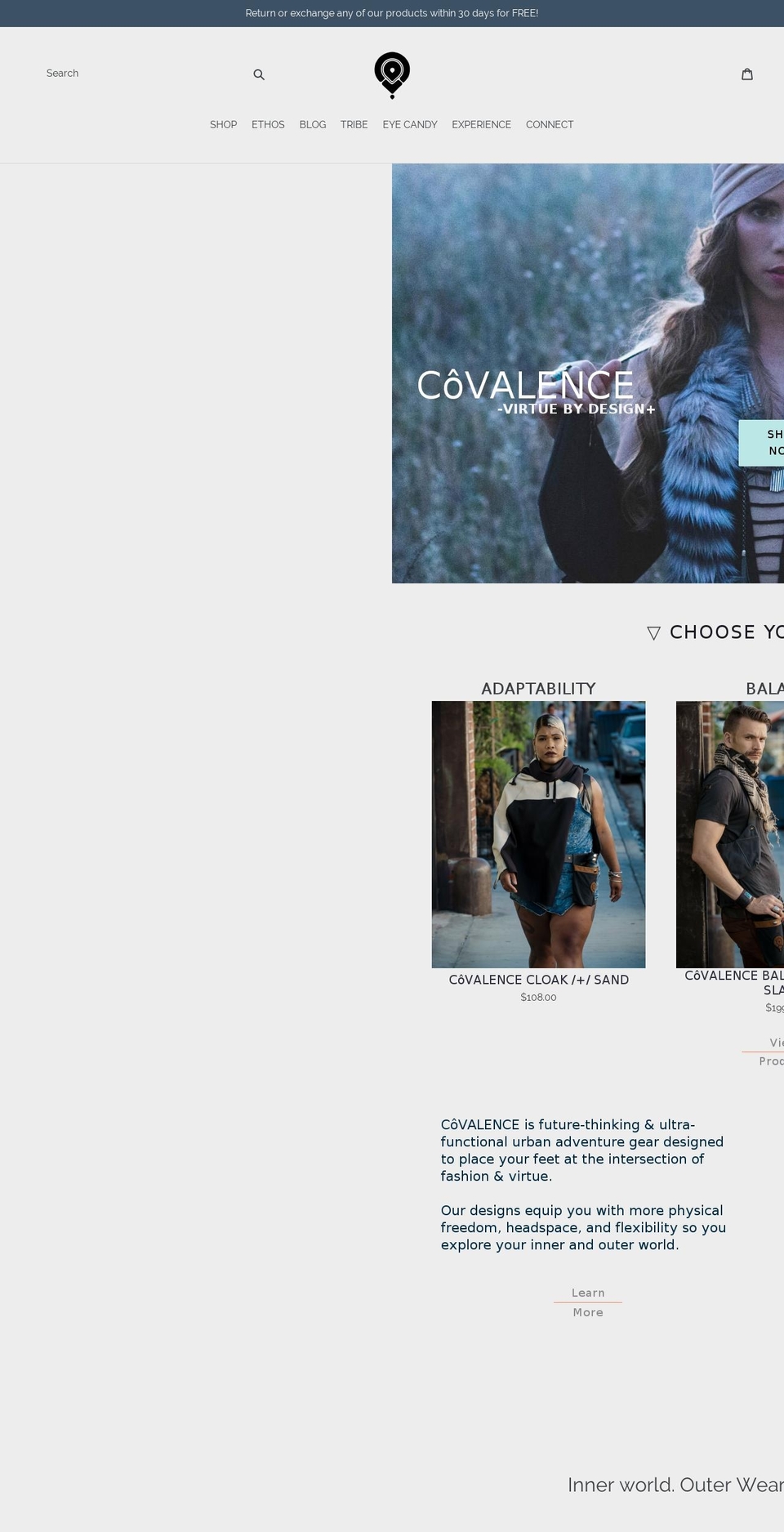 reverseskydiving.com — Shopify storefront screenshot