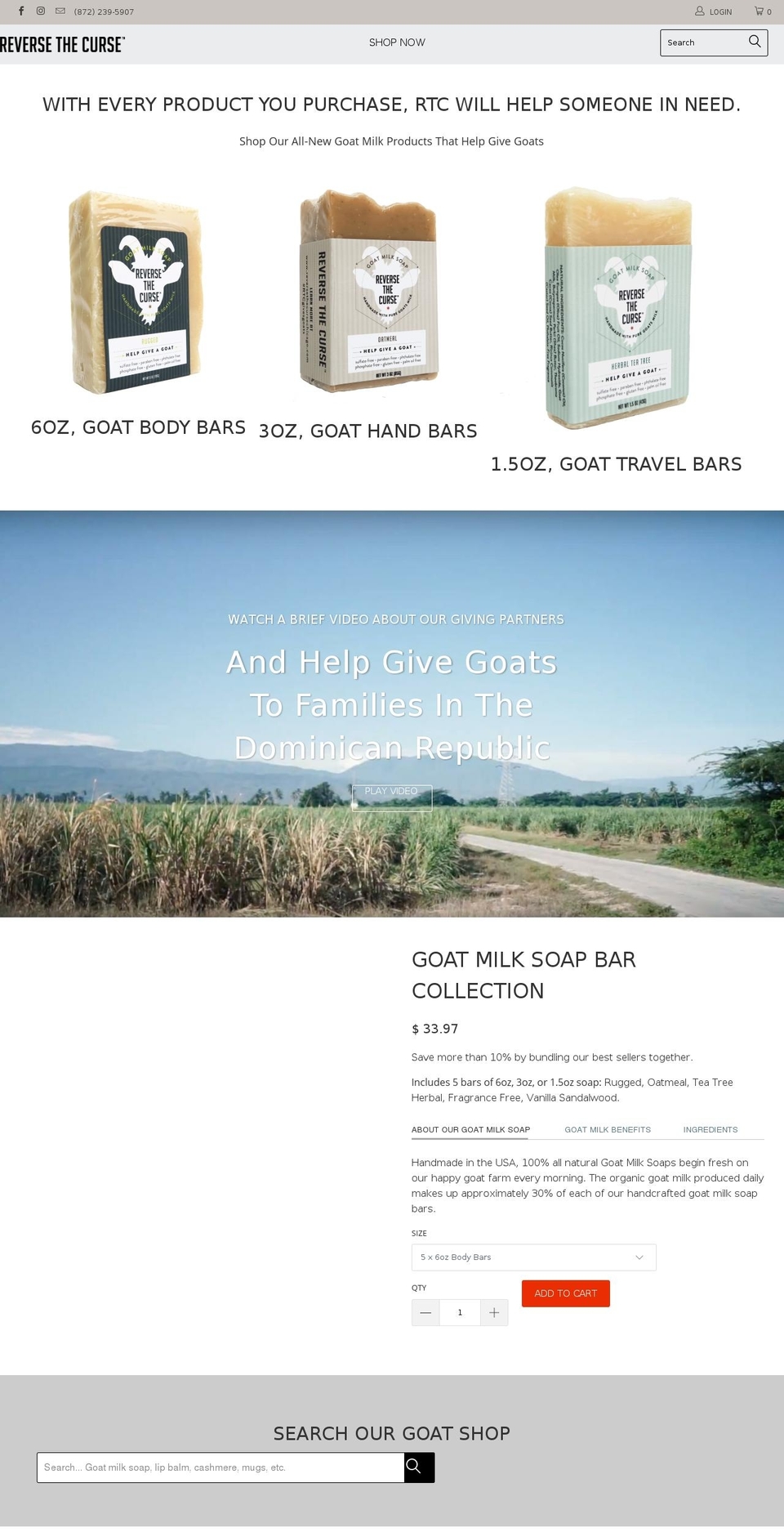 reversethecurse.org shopify website screenshot