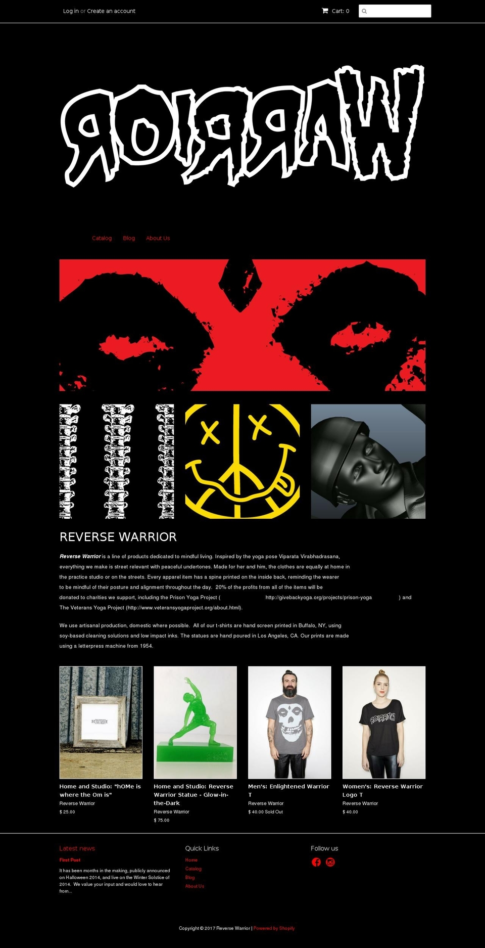 reversewarrior.com shopify website screenshot