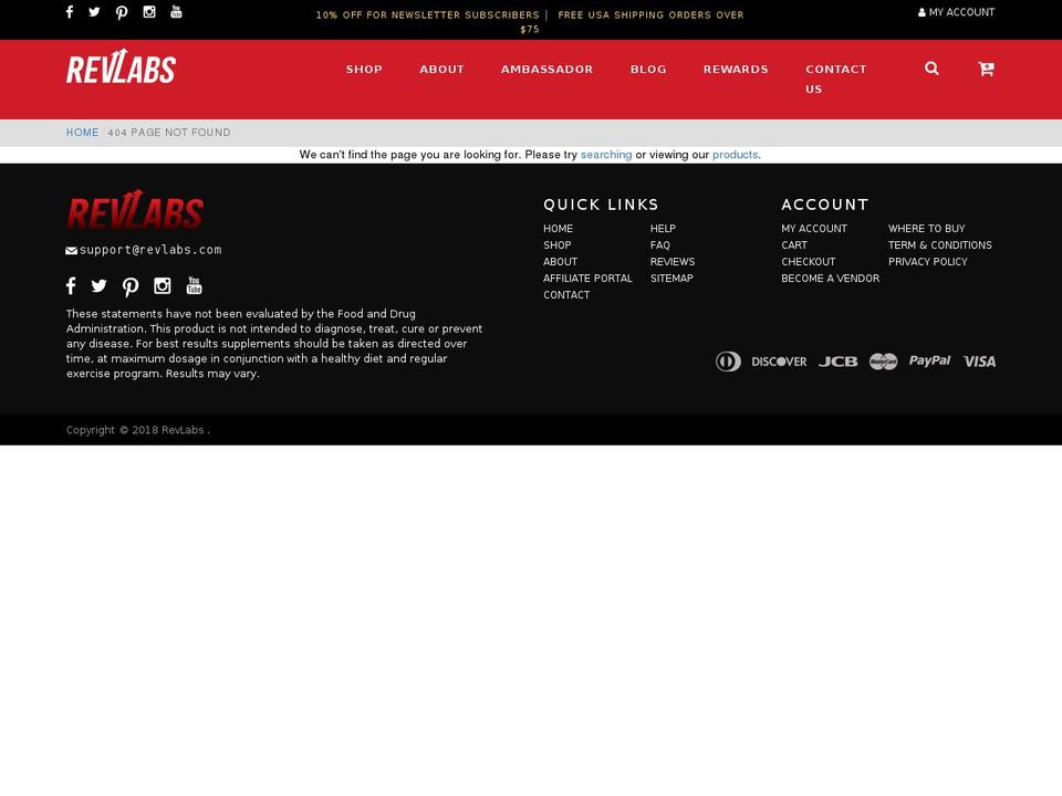 revfuel-rewards.com — Shopify storefront screenshot