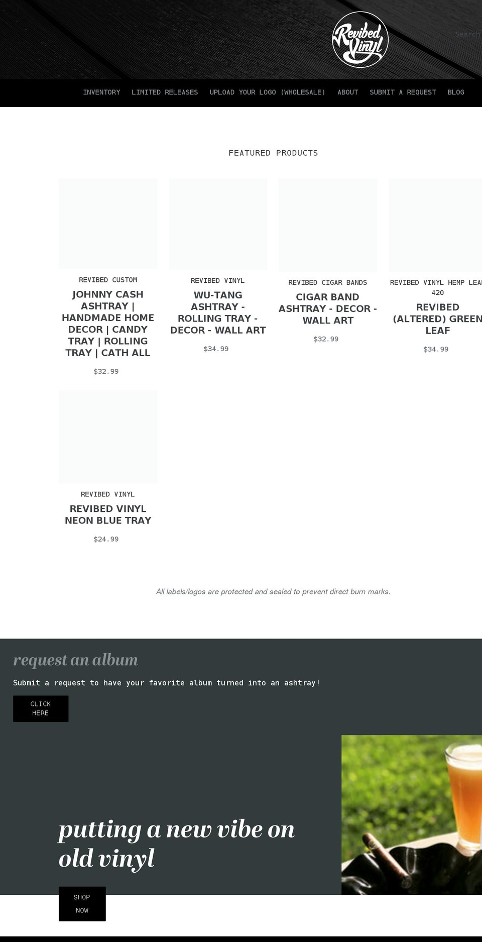 revibedvinyl.com shopify website screenshot