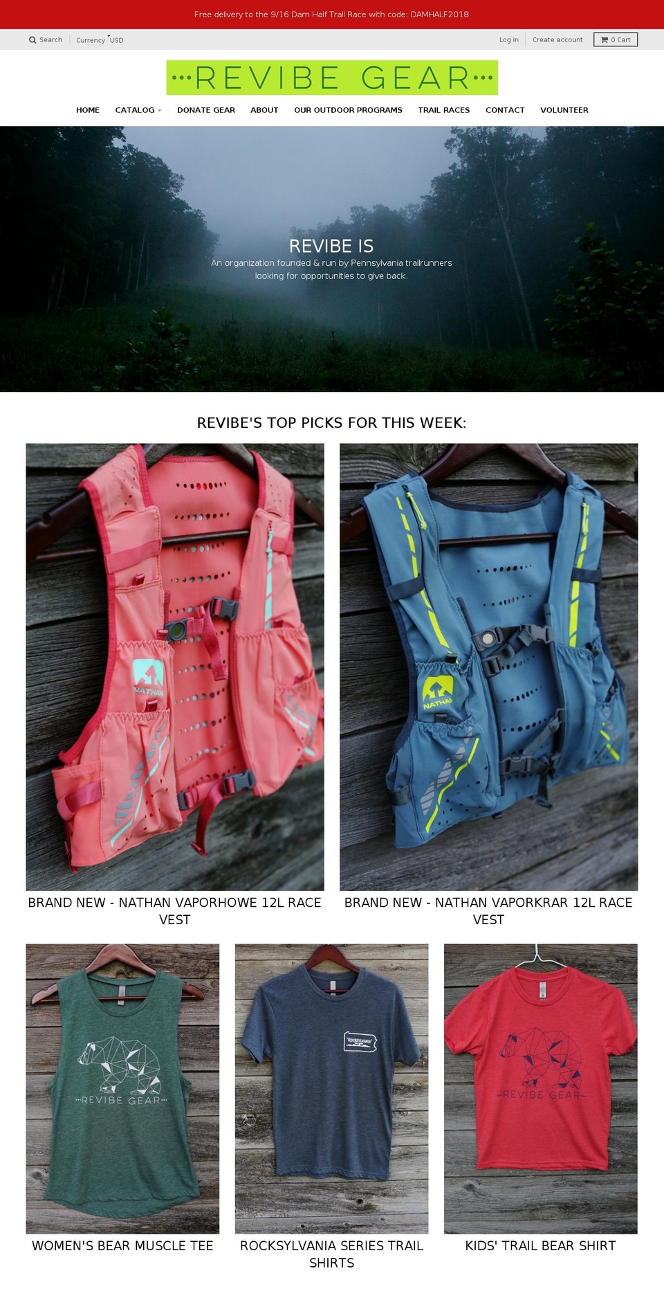 revibegear.org shopify website screenshot
