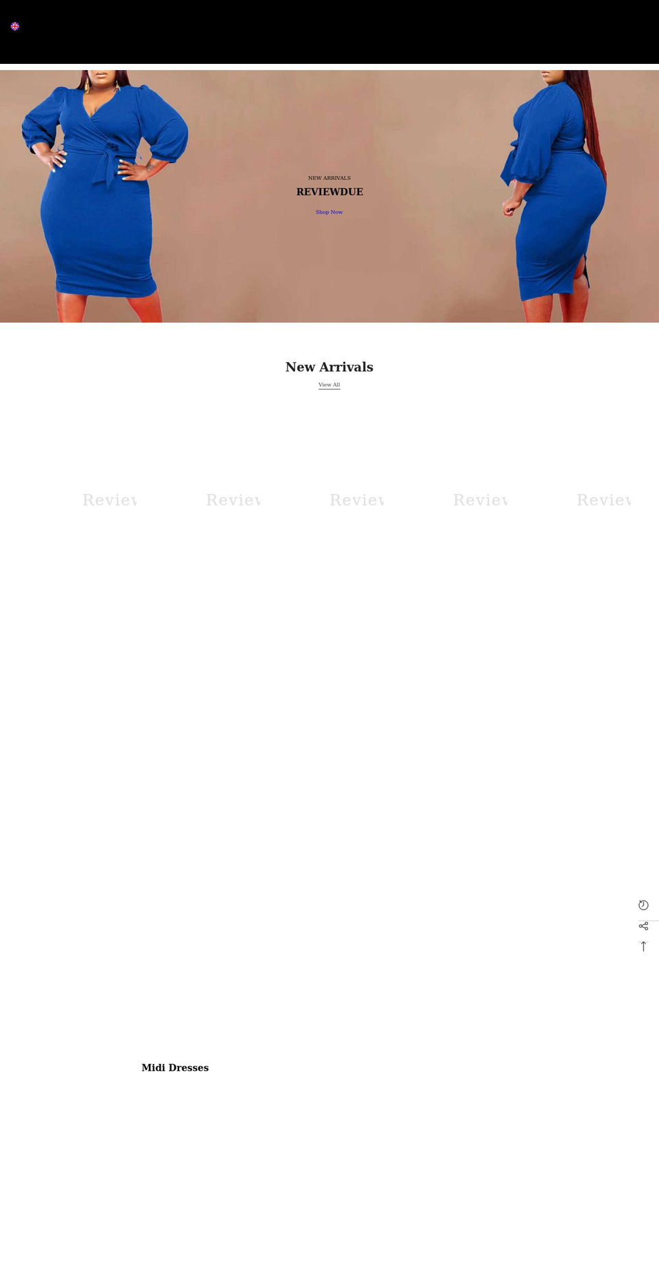 reviewdue.com shopify website screenshot