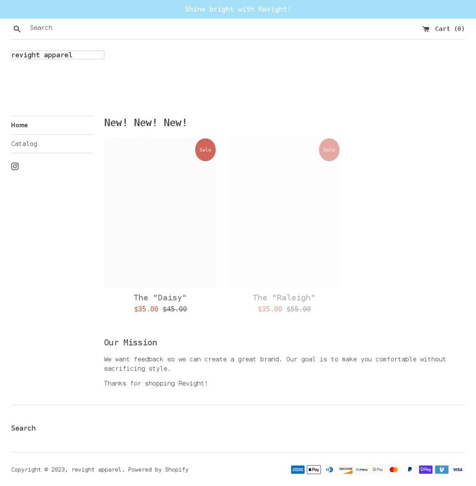 revight.com shopify website screenshot