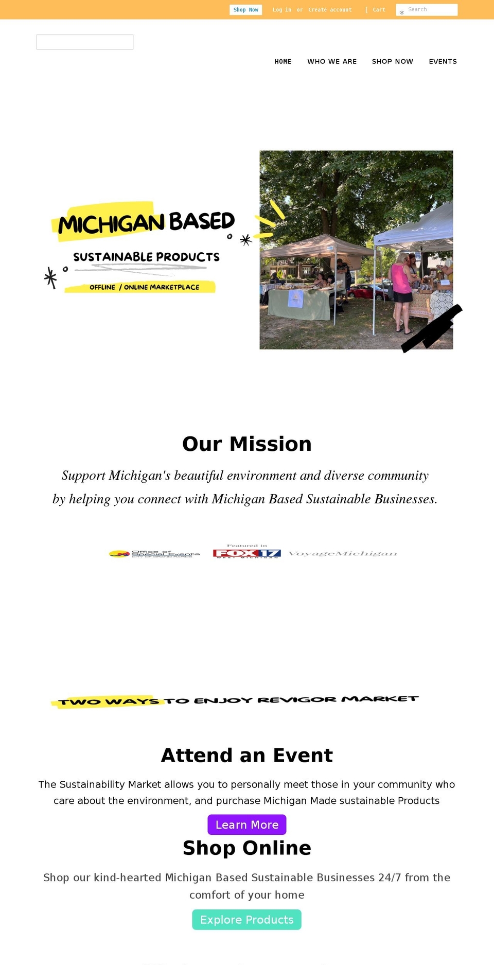 revigormarketplace.com shopify website screenshot