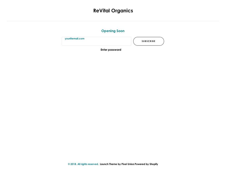 revitalorganics.com — Shopify storefront screenshot