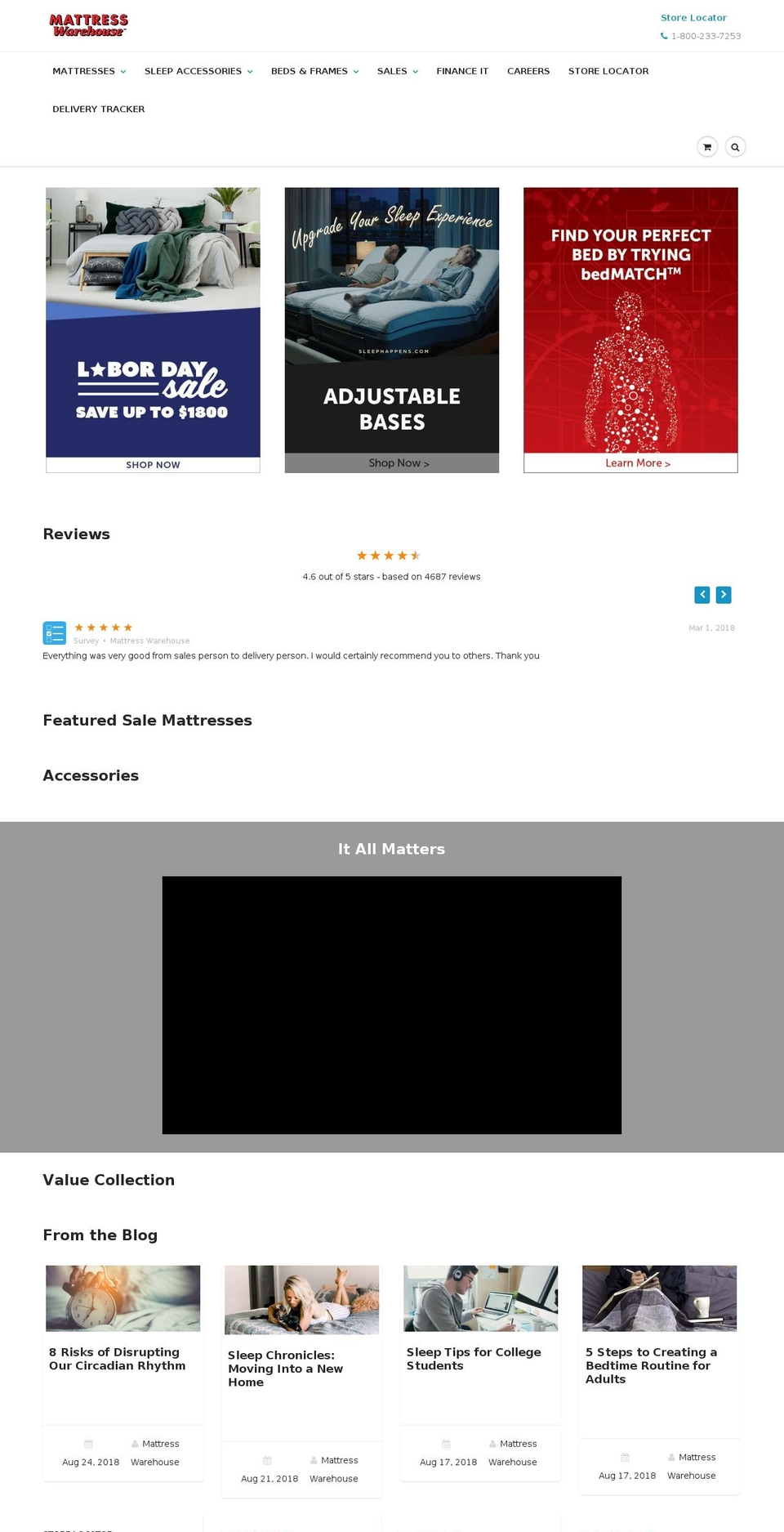 revivabeds.net shopify website screenshot