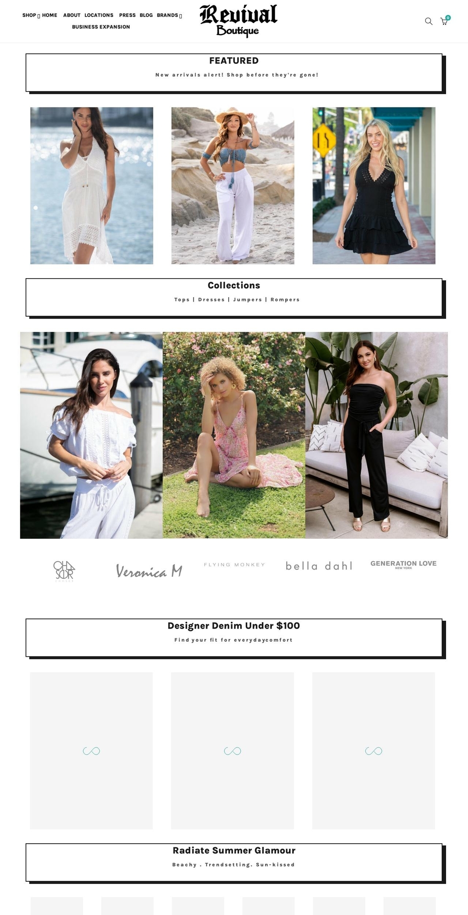 revivalboutiques.com shopify website screenshot