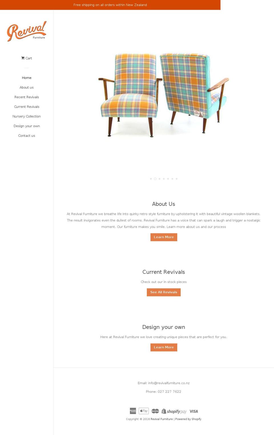 revivalfurniture.co.nz shopify website screenshot