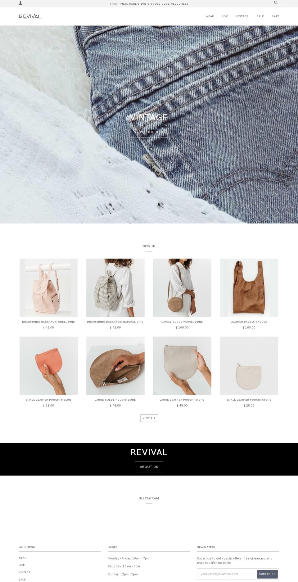 revivaliowacity.com shopify website screenshot