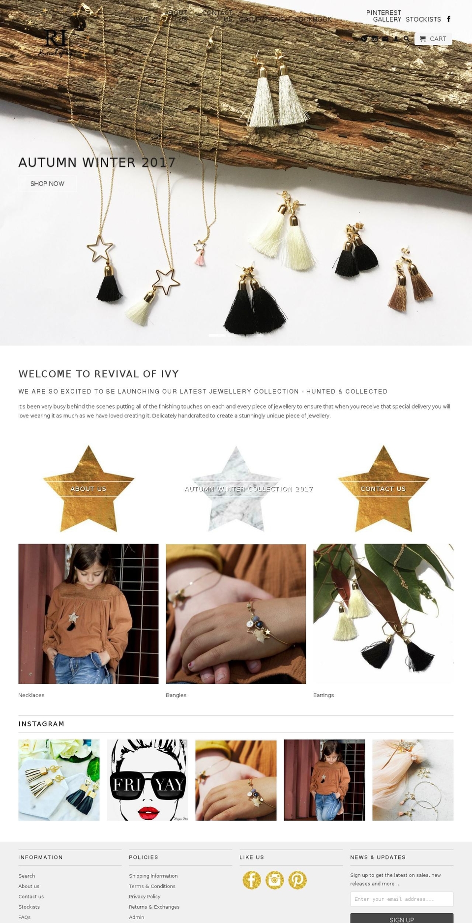 revivalofivy.com.au shopify website screenshot