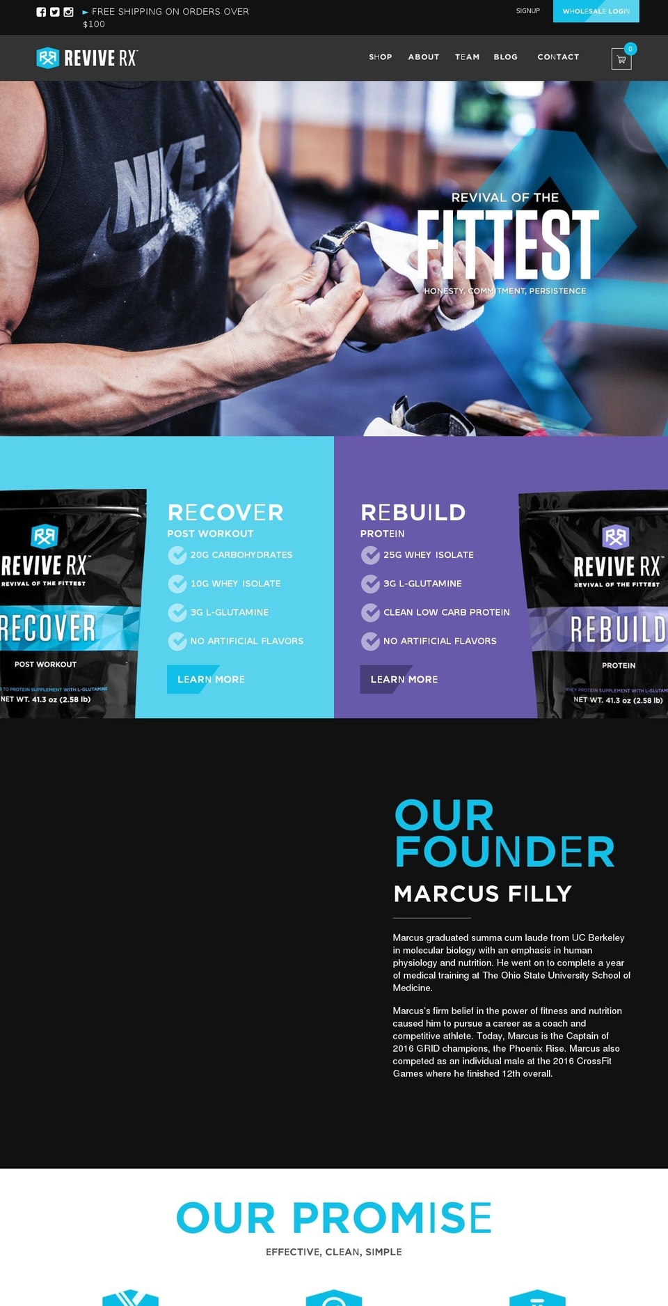 revivalofthefittest.com shopify website screenshot