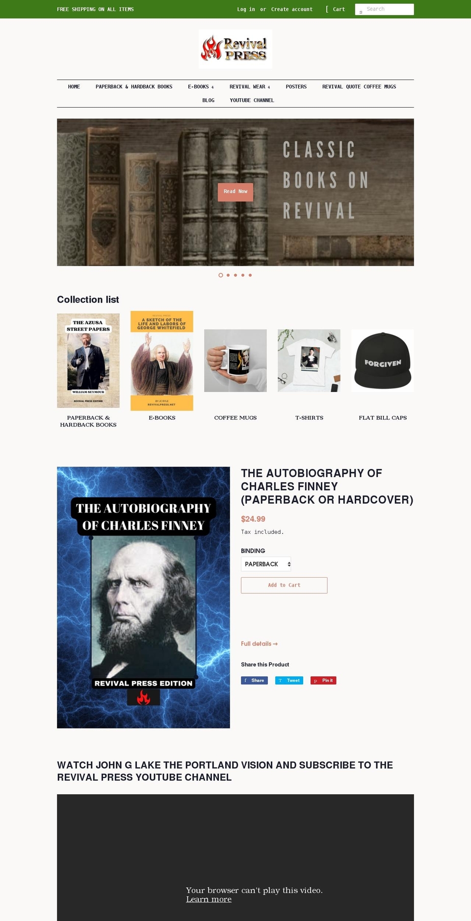 revivalpress.net shopify website screenshot