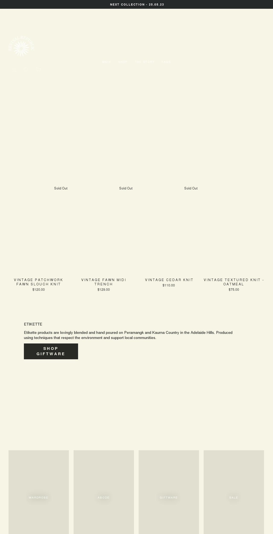 revivalrepublic.com shopify website screenshot