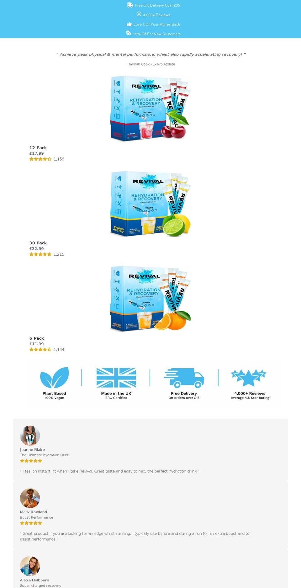 revivalshots.com — Shopify storefront screenshot