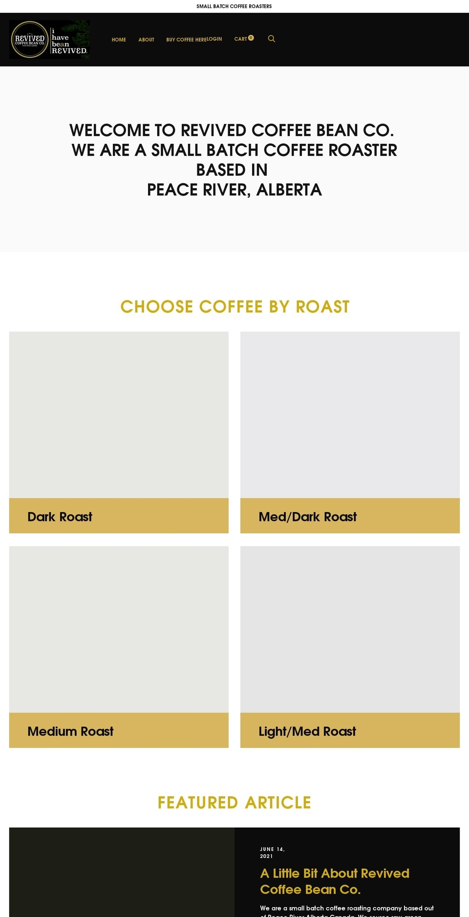 revivedcoffee.com shopify website screenshot