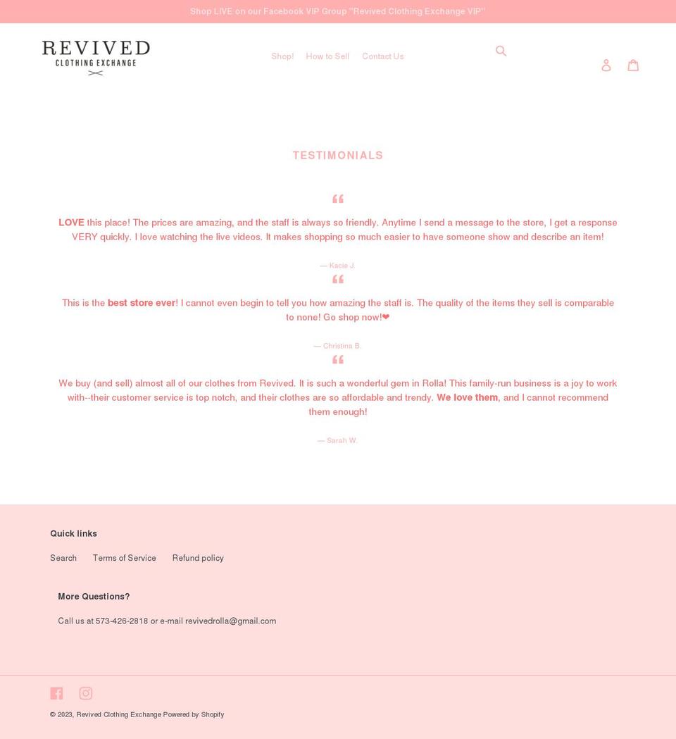 revivedrolla.com shopify website screenshot