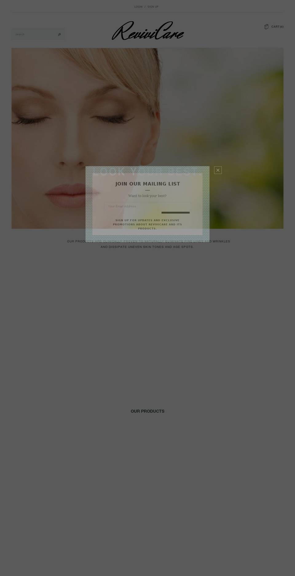 revivicare.net shopify website screenshot