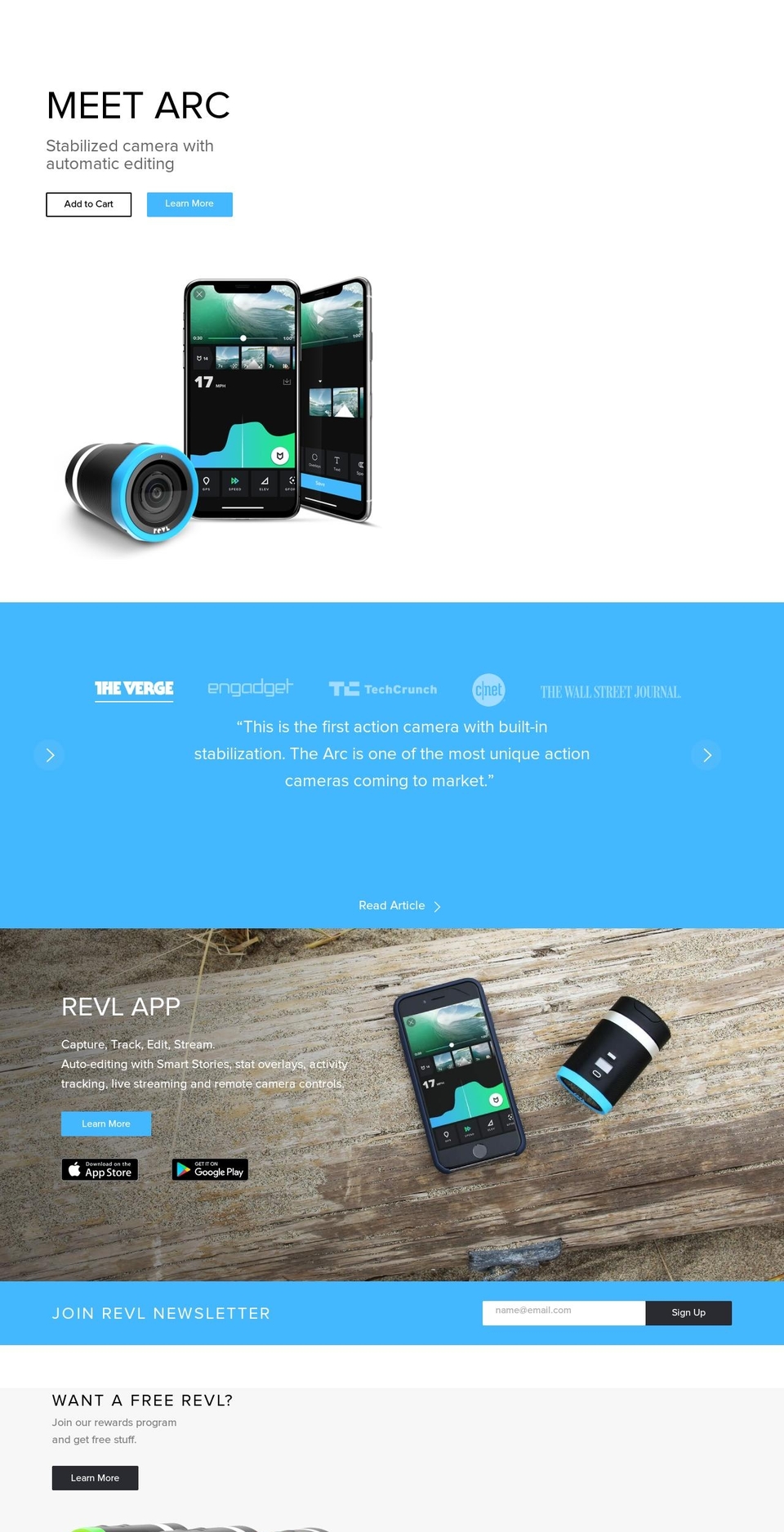 revl.xyz shopify website screenshot