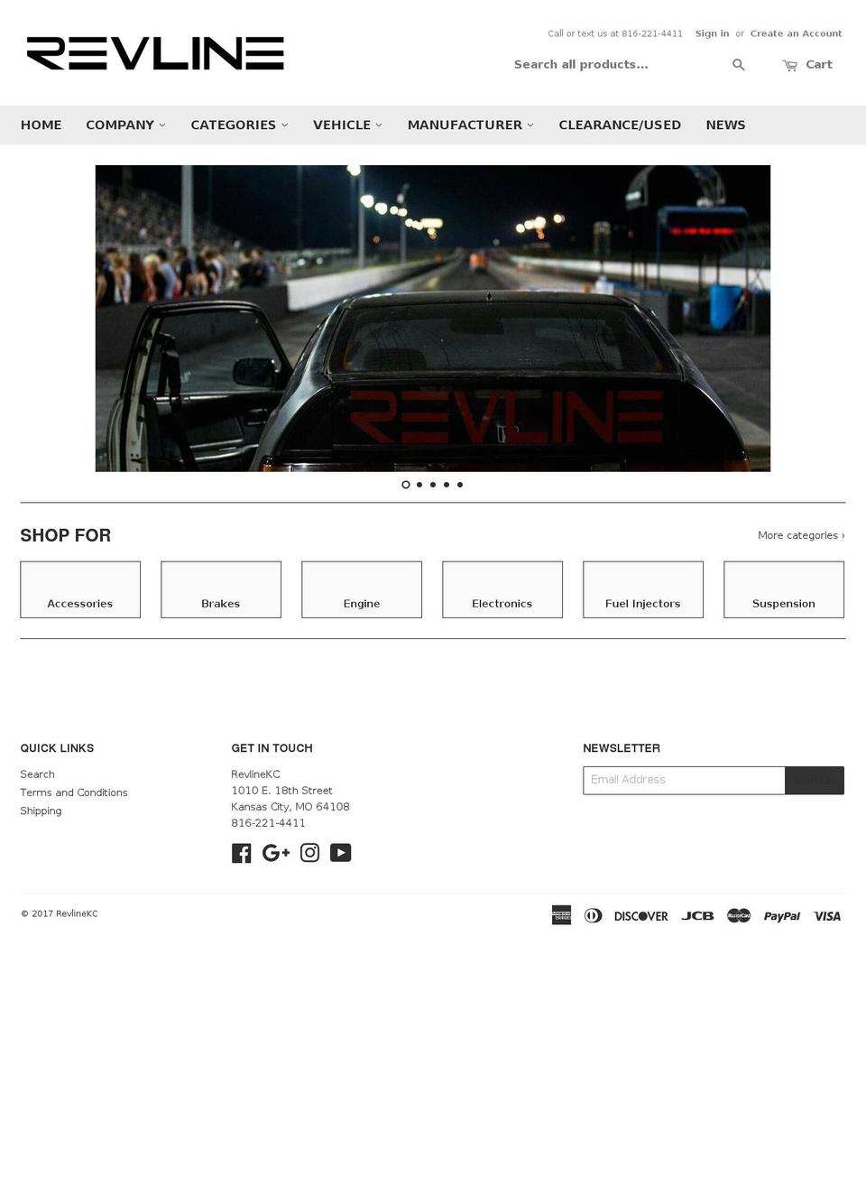 revlinekc.com shopify website screenshot
