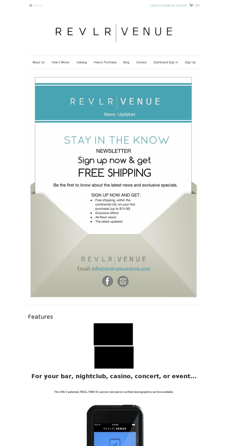 revlrvenue.com — Shopify storefront screenshot