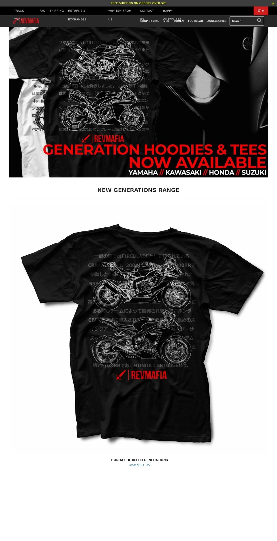 revmafia.com — Shopify storefront screenshot