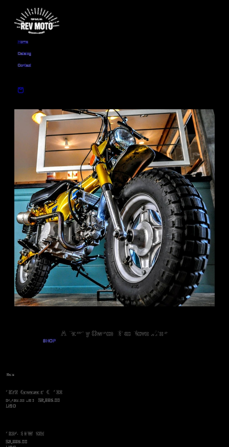 revmoto.net shopify website screenshot