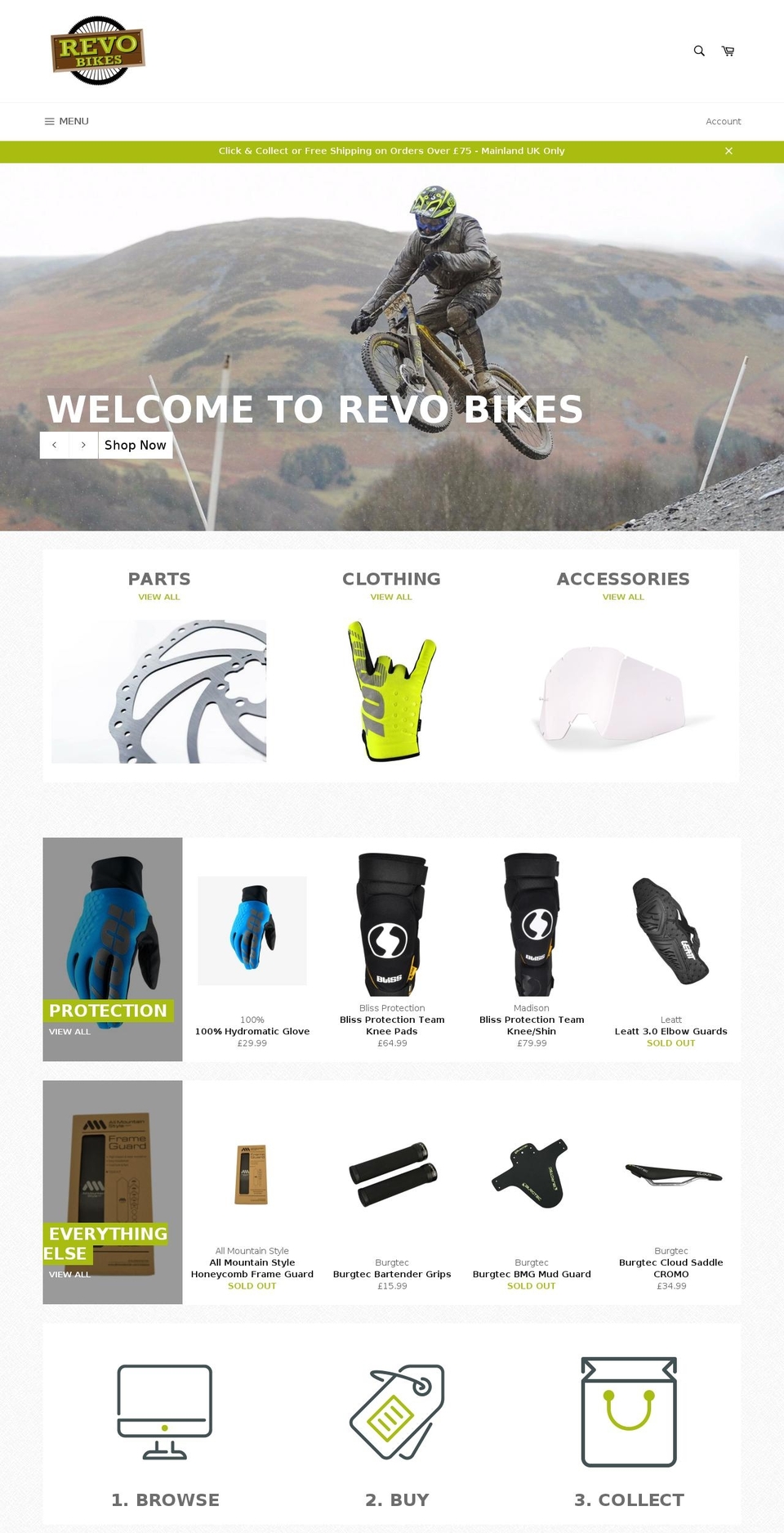revo-bikes.com — Shopify storefront screenshot