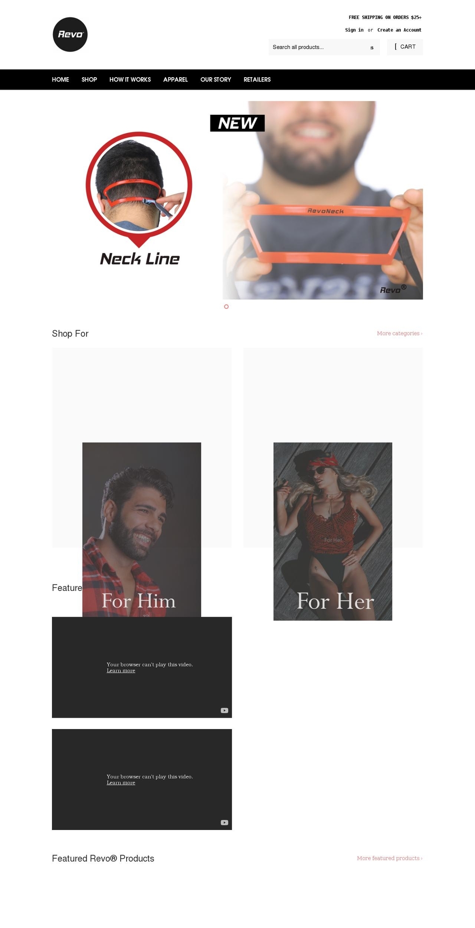 revobeard.com shopify website screenshot