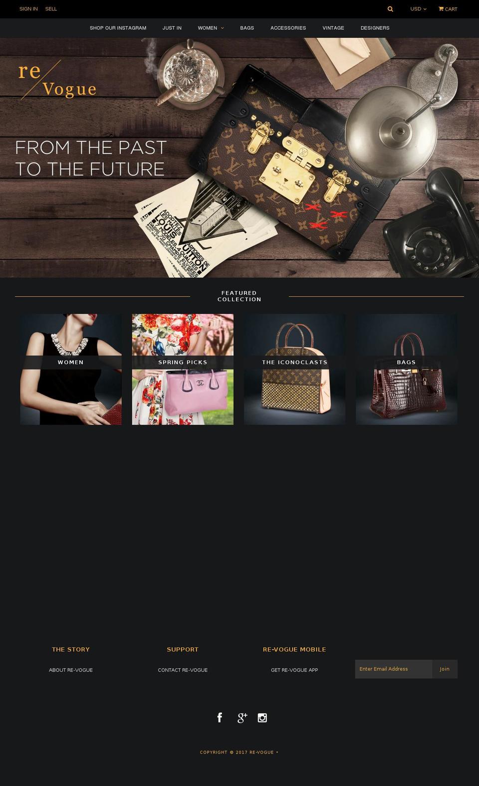 revogue.com shopify website screenshot